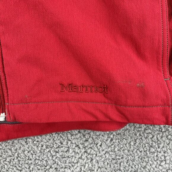 Marmot Men’s Warm-light Red Full Zip Fleece Jacket Size XL - Picture 4 of 7